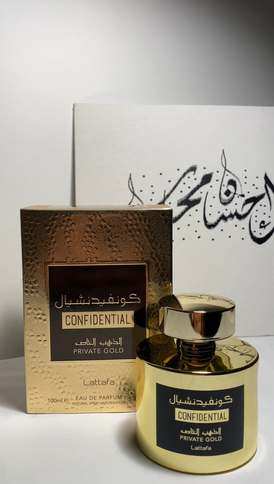 Confidential Private Gold - Parfum unisexe de la maison orientale Lattafa